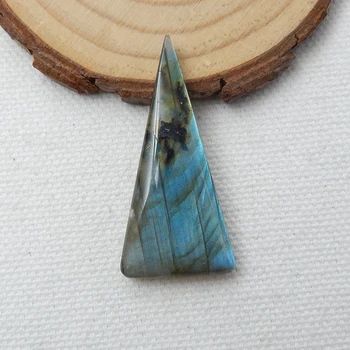 

Wholesale 1Pcs Natural Stone Flashy Labradorite Gemstone DIY Jewelry Fashion Cabochon 38x18x7mm 5.5g