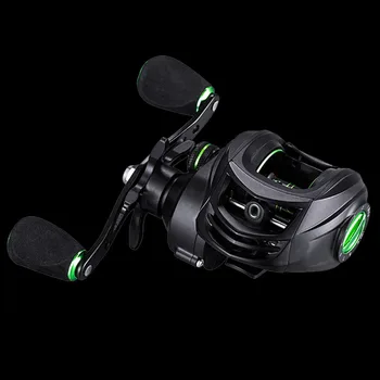 

WALK FISH Best Baitcasting Reel 7.2:1 4+1BB Bass Fishing Reel 6KG Max Drag Left Right Hand Reel Reinforced Nylon Body White Bass