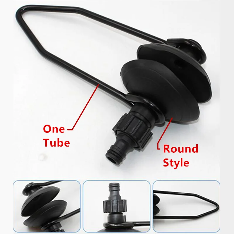 JayCreer Universal Outboard Dual Feed Motor Water Flusher Round Ear Muff Cups For Marine Boat outboard motor water flusher