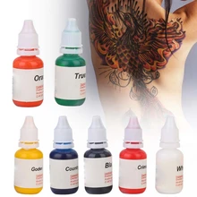 15ml/Bottle Professional Semi-Permanent Makeup Safe Natural Plant Extracts Tattoo Pigment Ink Accessory Tattoo Inks 7 Colors