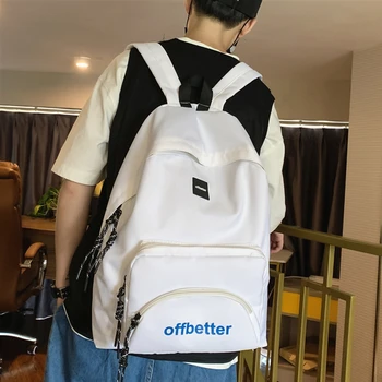 

NEW Pure Color School Bag Men&Women Korean High School College Students Campus Travel Bag Backpack Fashion Brand Backpack