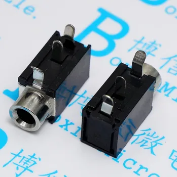 

100Pcs/Lot Pj316 3.5 Headphone Socket Pj-316 Audio Socket Metal Head 3-Pin Straight Plug 3.5Mm Socket