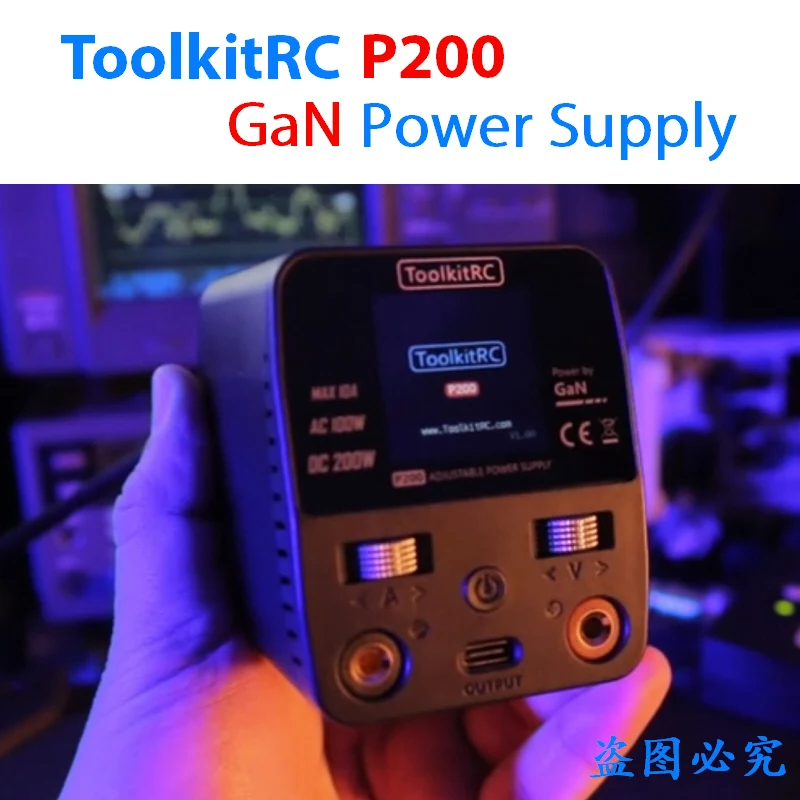 US $85.85 ToolkitRC P200 GaN Power Supply AC100W DC 200W Max 10A Output With TypeC 65W Output Fast Charging for iphone Sumsung