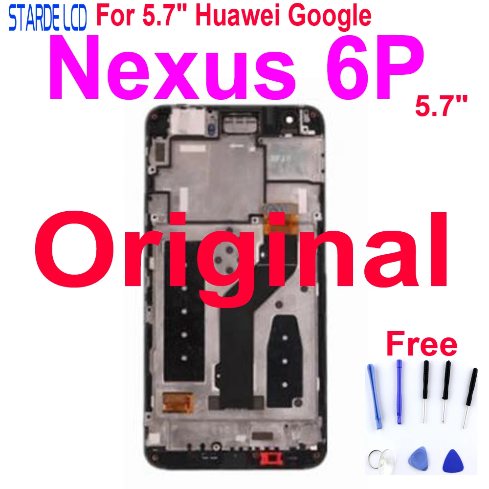 Оригинальный ЖК-дисплей для Huawei Google Nexus 6P сенсорный экран дигитайзер в сборе с