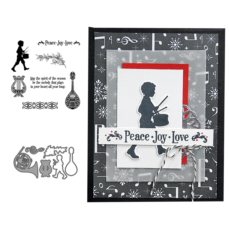 

New Arrival Musical Season Metal Cutting Dies and stamp For Scrapbooking Practice Hands-on DIY Album Decor Card Craft Dies