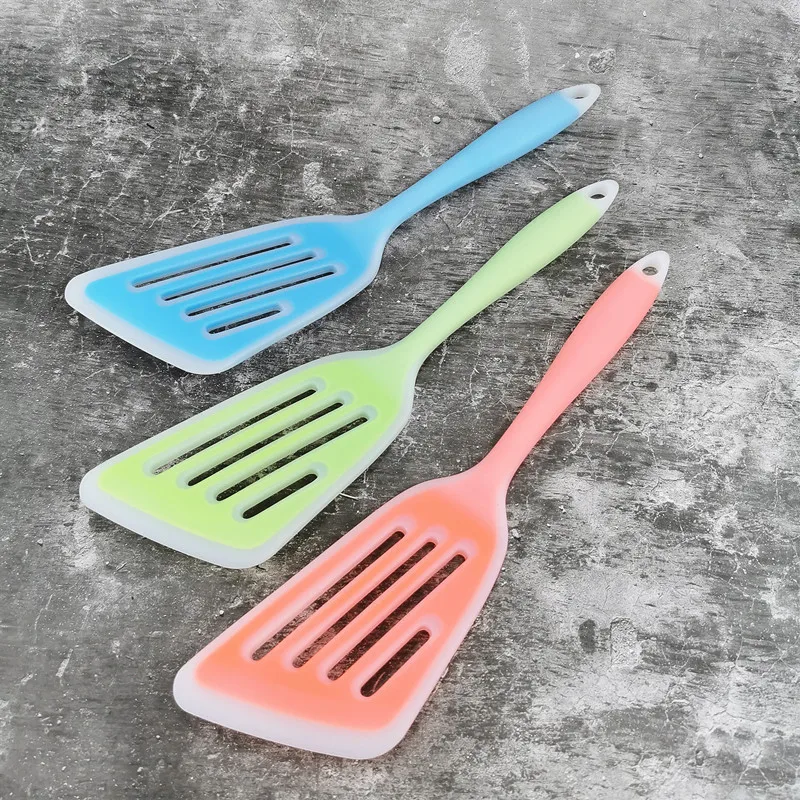 Silica Gel Integrated Extended Stir-fry Shovel Non-stick Pan Silica Gel Chinese Shovel Pan Spatula Kitchen Accessories Cooking