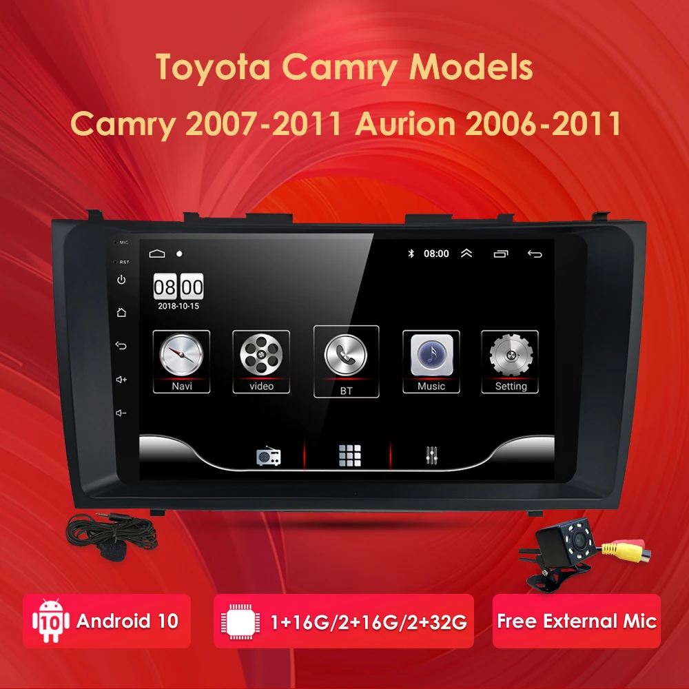 Автомагнитола для Toyota Camry Aurion 2007-2011 автомагнитола мультимедийный видеоплеер