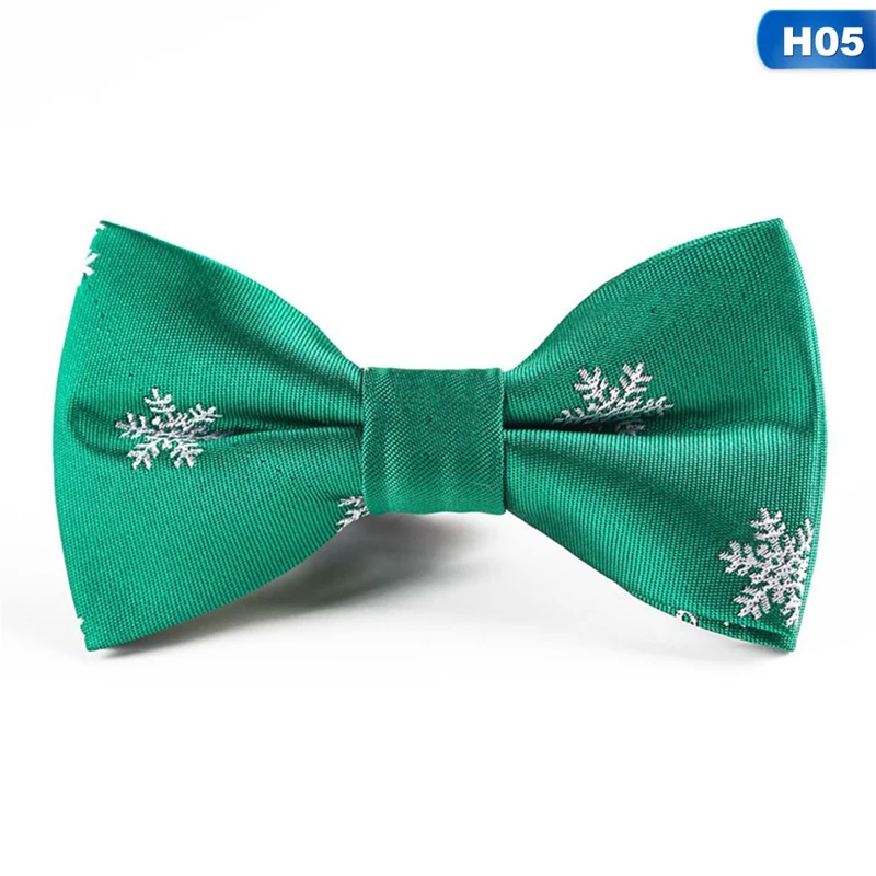 Boys Christmas Bow Ties Snowflake Christmas Tree Pattern Bow Tie For Children Kids Gifts Red Blue Bowtie Size 9cm*5cm - Цвет: 05