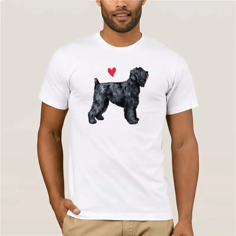 Модная креативная футболка с графическим рисунком Топ I Love my Black Russian Terrier Harajuku