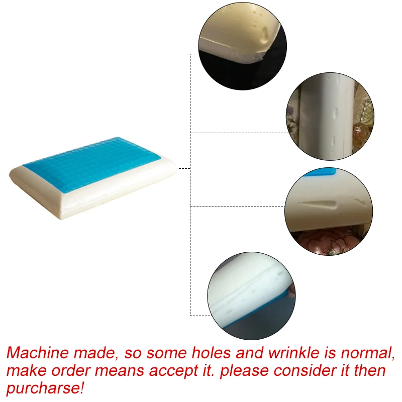 YOMDID Memory Pillow Foam Neck Cushion White Bed Gel Pillow Blue Cooling pillows for Sleeping Travel Neck Fatigue Relief Cushion 6