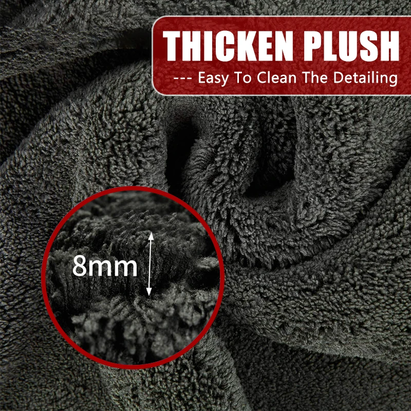 60*90 1200GSM Car Detailing Microfiber Towel Cleaning Rag for Car Drying Car Wash Car Care Cloth Detailing Car Washing Kitchen 3