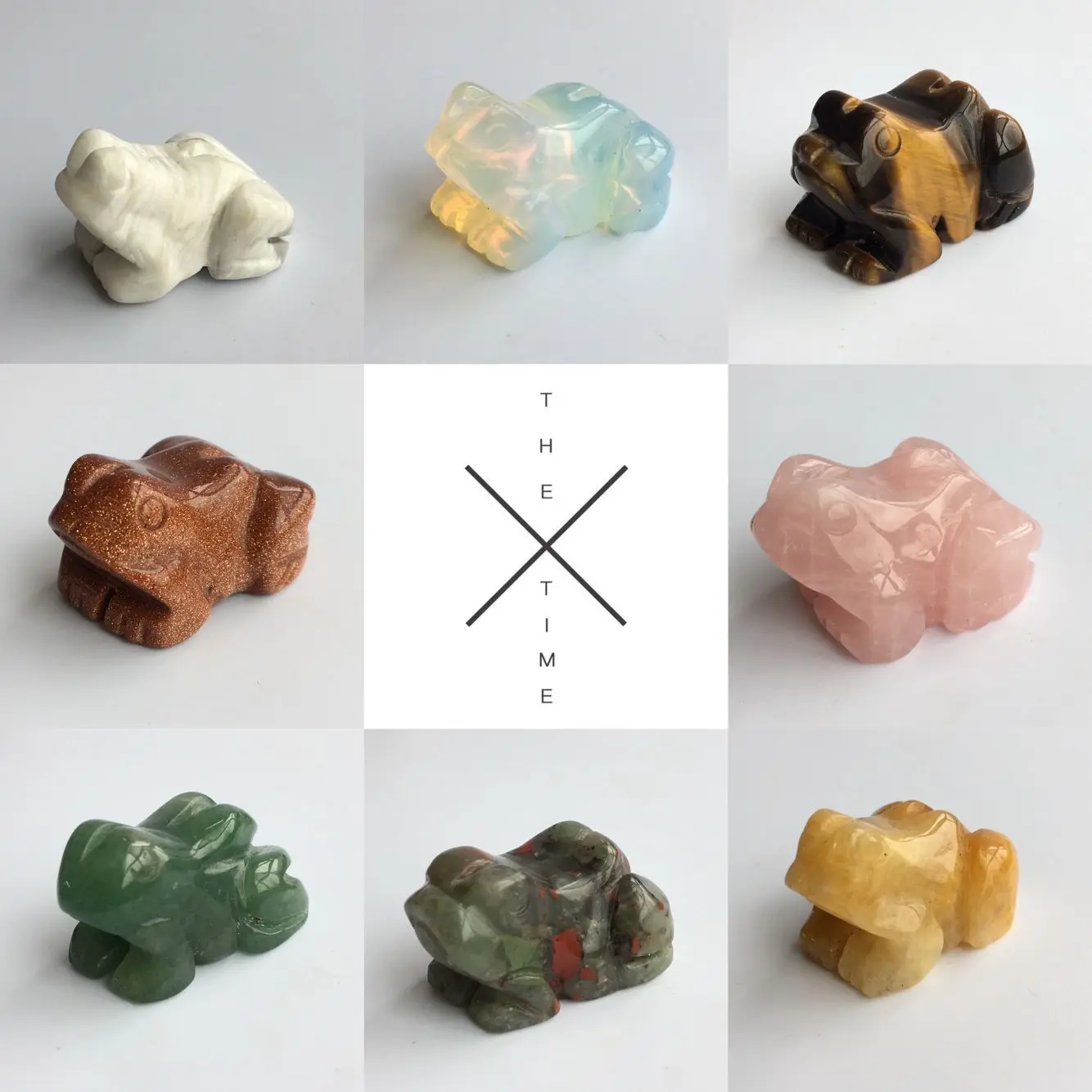 

Natural tiger eye stone dragon blood stone white pine stone opal gold sand stone white crystal topaz rose crystal hand-carved fr