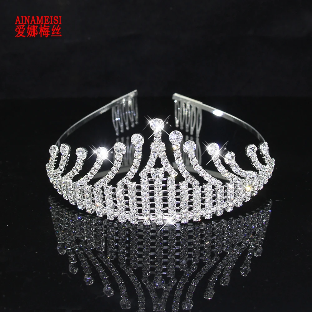 AINAMEISI новинка свадебная тиара корона со стразами Хрустальная повязка на голову