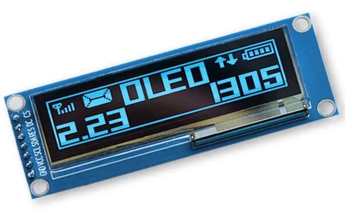 IPS 2 23 дюймов 7PIN SPI синий PM OLED экран с адаптером плата SSD1305 IIC интерфейс 128*33 3 В|lcd screen