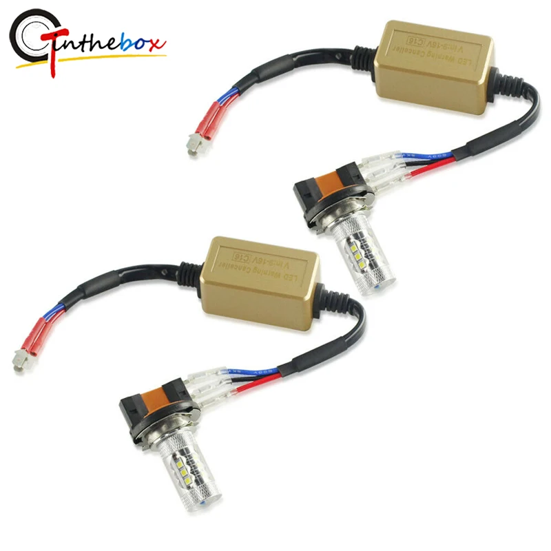 

GTinthebox 2X LED Headlight Canbus Error Free Anti Flicker Resistor Canceller Decoder H15