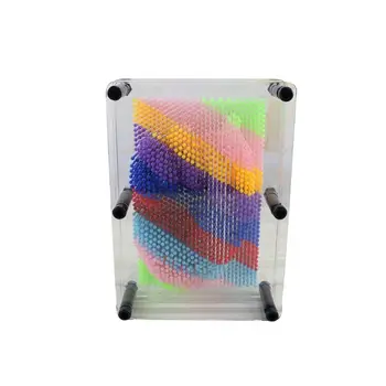 

Plastic 3D Clone Fingerprint Needle Painting Jokes Toy Game Shape Pin Art Needle Model building blocks 72XC