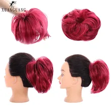 XUANGUANG синтетические волокна волос резинка кудрявые волосы булочка пончик грязный шиньон для женщин 10 цветов расширение хлеб