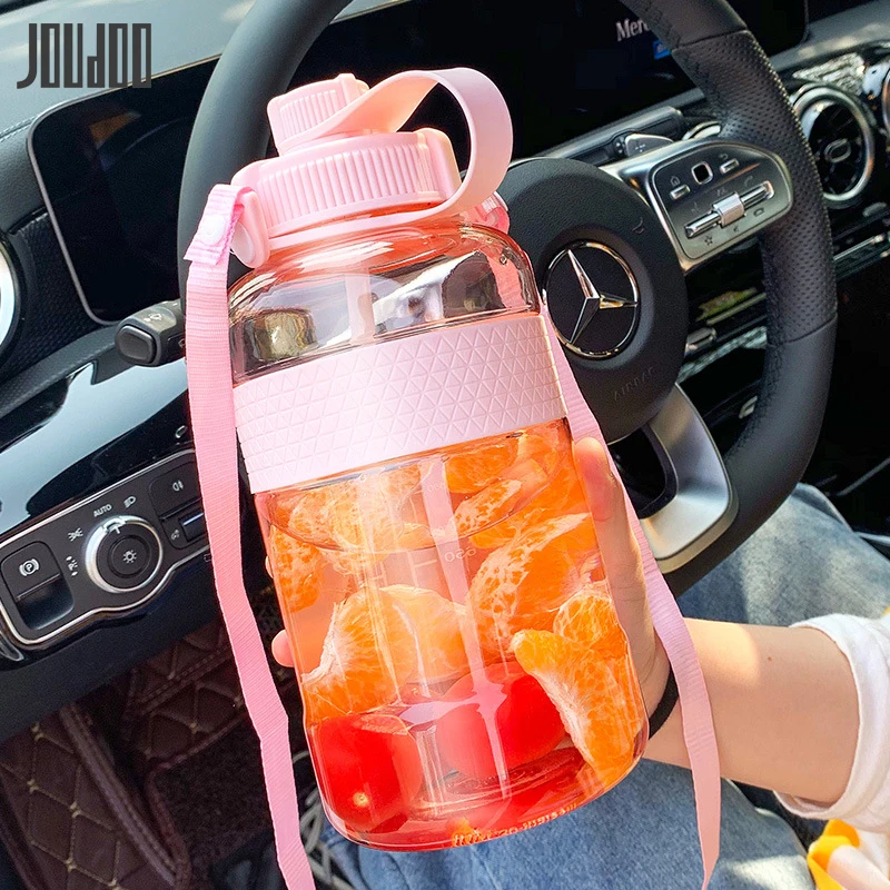 

JOUDOO Large Capacity Water Bottle Protein Shaker Portable Bottle Sports Camping Hiking Water Bottle With Straw 650ML 1/1.5/2L