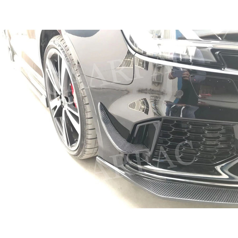 Carbon Fiber Front Lip Spoiler for Audi A3 RS3 Sedan 4 Door Head Bumper Chin Shovel Car Styling