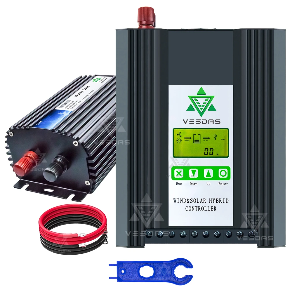 de descarga de carga Solar eólica híbrida MPPT de 2500W, regulador de refuerzo de 12V, 24V, 48V, solo para batería de plomo ácido|Controladores solares| - AliExpress