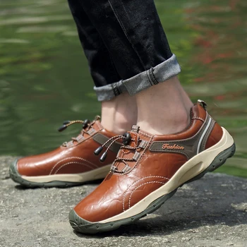 

2121 Nice Men Shoes Big Size 38-57 Men Outdoor Sneakers,High Quality Genuine Leather Casual Men Shoes Brown Shoes For Male