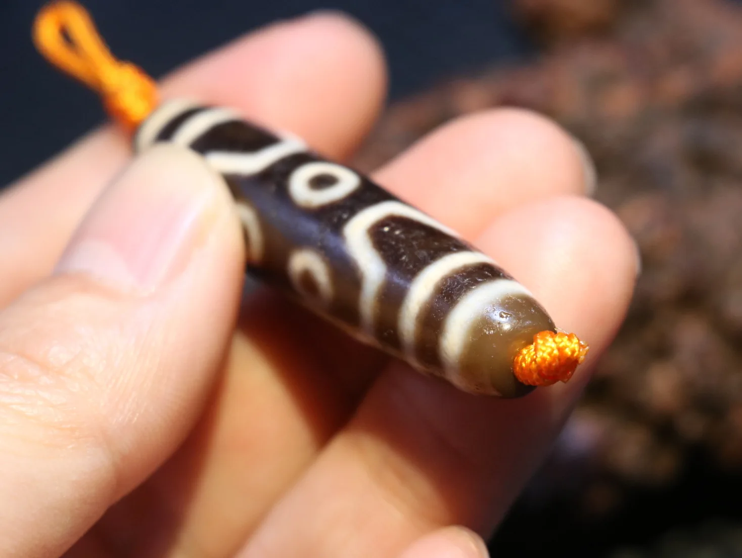 Unique Magic Power Energy Tibetan Old Agate 5 Eye Wealthy Symbol Master dZi Bead Amulet Pendant LKbrother Talisman UPD210202A5