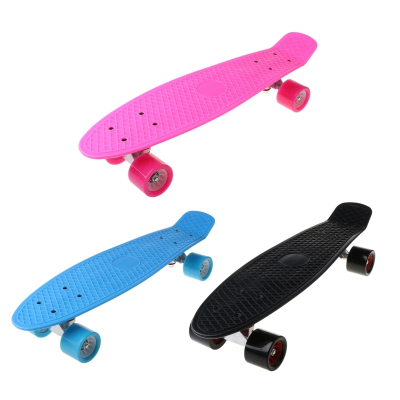 ideologi som resultat ubehagelig longboard Skateboard Single-Warp Kick Dance Skate Board Cool for Beginner  Boy Girl Teenagers 22 inch Four-wheel