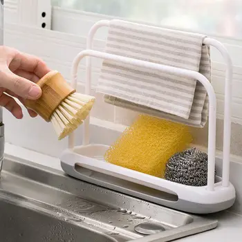 

Kitchen Sink Organizer Dish Cloth Hanger Sponge Drying Rack Plastic Draining Storage Rack Cocina Organizador Rag Soap Holder