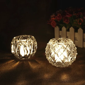 

Crystal Glass orbs Candle Holder Nordic candlestick Romantic Dinner Wedding vintage lantern lamp lighthouse table lanterns EE8