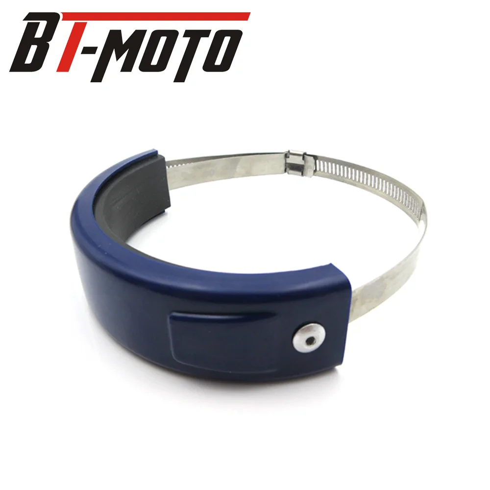 Для HUSQVARNA FE 501/450/350/250 FX 350/450 Аксессуары для мотоциклов глушитель/круглый овальные выхлопные протектор может покрыть - Цвет: B  blue
