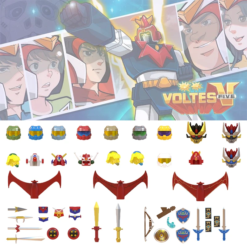 Voltes V Daimos Mechander Robo Com Battler MAZINGER Z Voltron Predator аниме строительные блоки аксессуары