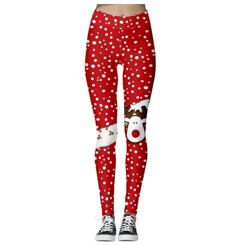santa yoga pants