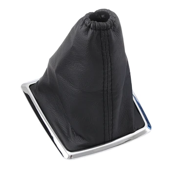 

For Ford Focus 2 MK2 2005 2006 2007 2008 2009 2010 2011 2012 Car Gear Shift Knob Leather Gaiter Boot Cover Case Chrome Frame