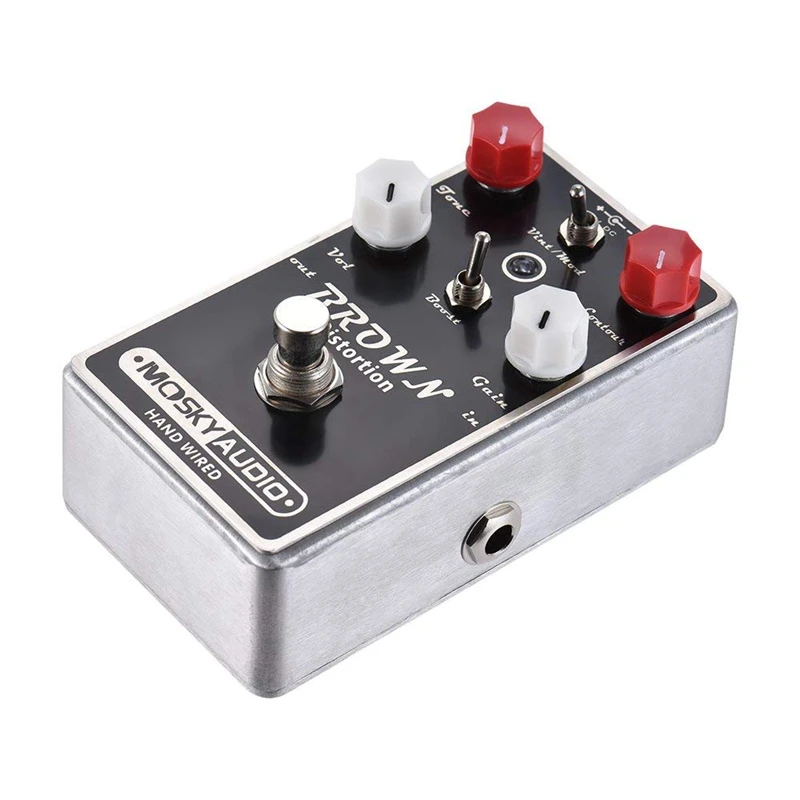MOSKY-MARROM-Distortion-Pedal-Efeito-Guitarra-True-Bypass-Full-Metal-Shell(4)