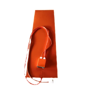 

240V 1050W 300*1000*1.5mm Silicone Rubber Heater for machine digital thermostat on wire 3000mm lead wire