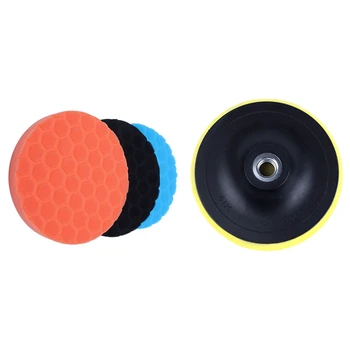 

3Pcs Hex-Logic Buff Buffering Polishing Pad Kit 7 Inch & 1 Pcs M14 Backing Pad Polishing Buffing Plate Dia 125MM