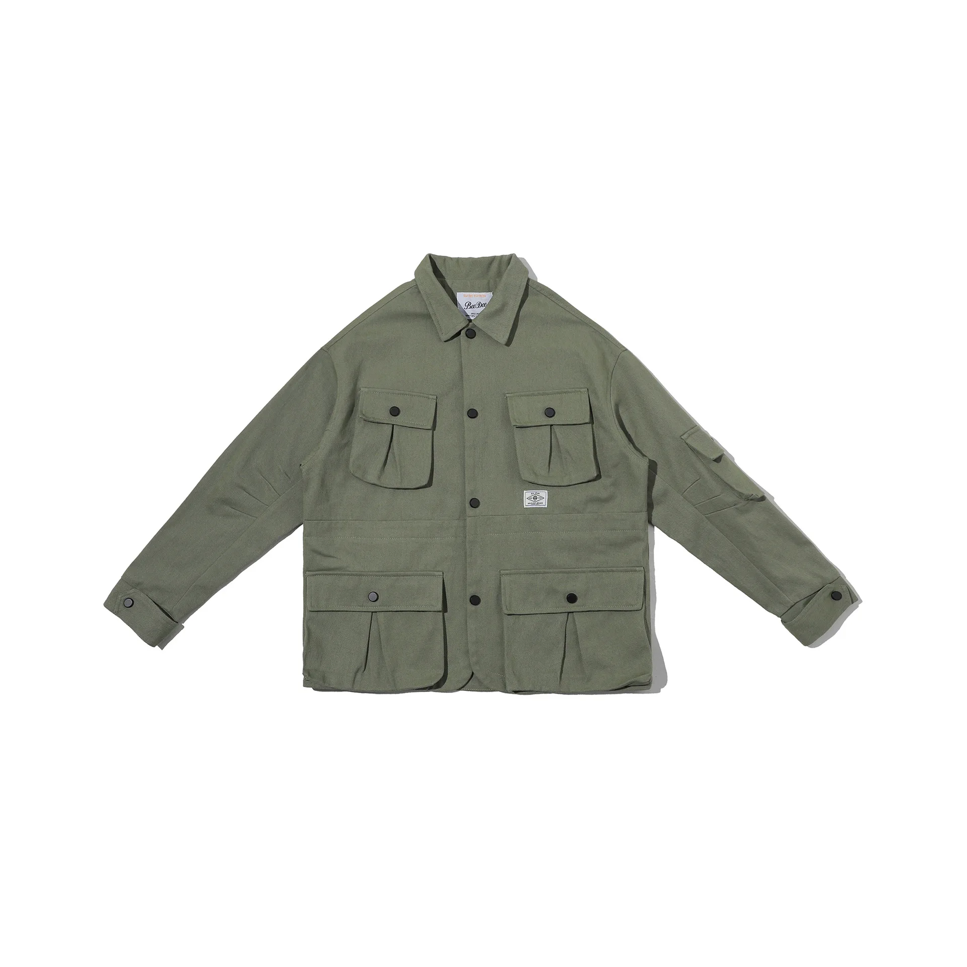 

City Where the Product 2019 New Style Japanese-style Retro Multi-pockets Workwear Jacket Plus-sized Men'S Wear