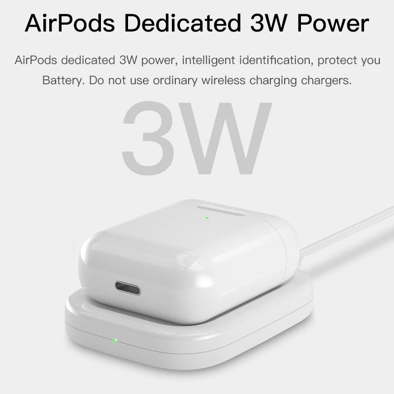 Беспроводное зарядное устройство QI 2 в 1 7 5 Вт док станция Pad для Apple Airpods AirPods Pro и 1:1
