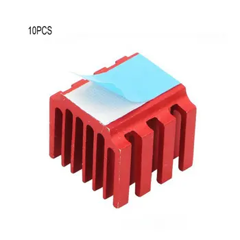 

3/10Pcs 3D Stepper Motor Driver 3D Printer Parts And Accessories Aluminum Fan Cooling Rusty Red Heat Sink Cooling Sheet
