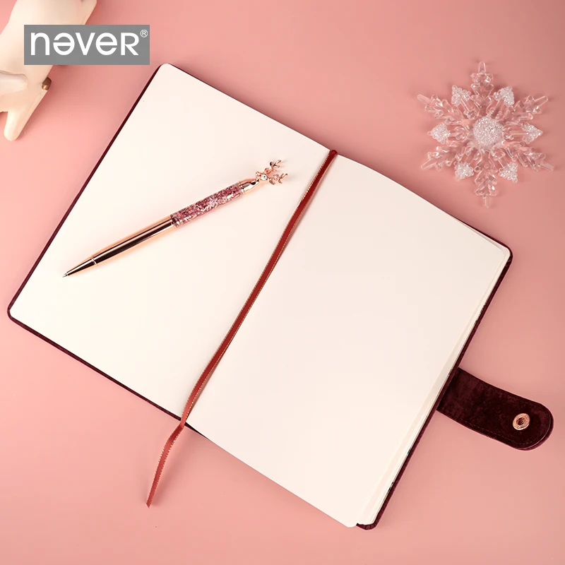 Never Christmas A5 пулевые журналы, записные книжки планировщик пустая бумага бархатная Тканевая обложка дневник новогодние подарочные канцелярские принадлежности