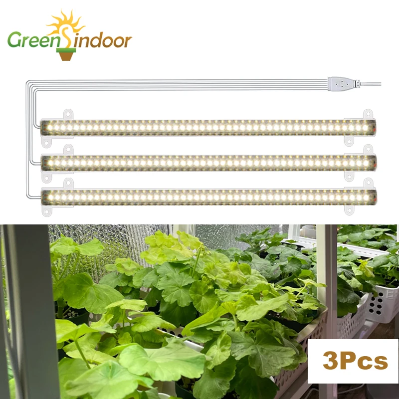 Indoor Plants Growing Lights 3pcs Led Strips Growing Lamps Full