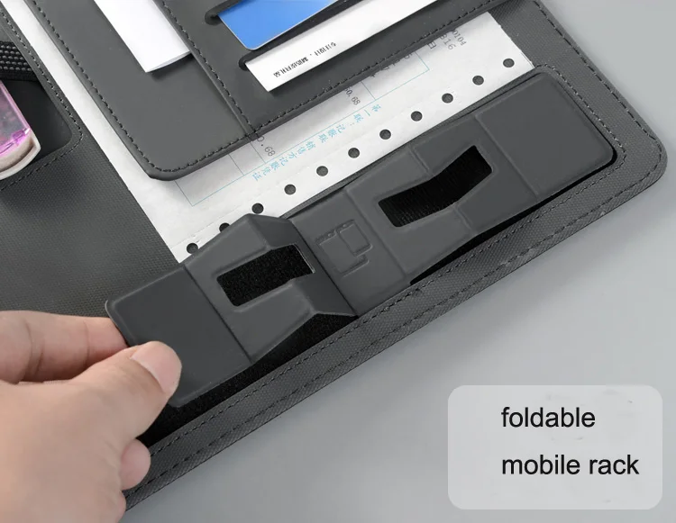 Pasta de Arquivo de Negócios das Tendências Pasta de Conferência Padfolio para Doucments com Dobrável Móvel Suporte Rack Fecho Bloqueio Notebook a4 7 com dobrável móvel suporte rack fecho bloqueio notebook