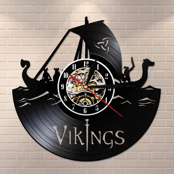 

Vikings Vinyl Record Wall Clock Vikings Room Decor Wall Clock Modern Vikings Serial LP Wall Art Wall Clock Birthday Gift