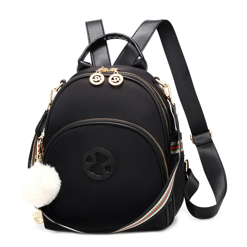 

2021 женский дорожный рюкзак, Вместительная женская сумка через плечо, мягкий рюкзак из ткани Оксфорд для рюкзака с плюшевой подвеской и украшением