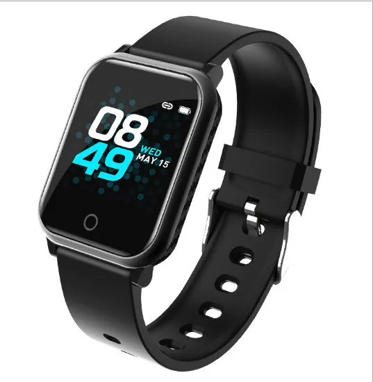 black A9 Bluetooth Смарт-часы фитнес-трекер пульсометр кровяное давление Wirst часы Смарт-браслет водонепроницаемый закаленное зеркало - Цвет: black
