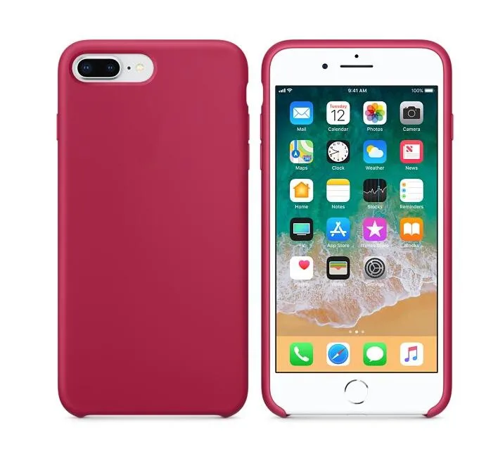 Силиконовый чехол для iPhone 7 8 6 6s Plus, жидкий силиконовый чехол, чехол для iPhone X Xs 11 Pro Max XR - Цвет: Rose Red