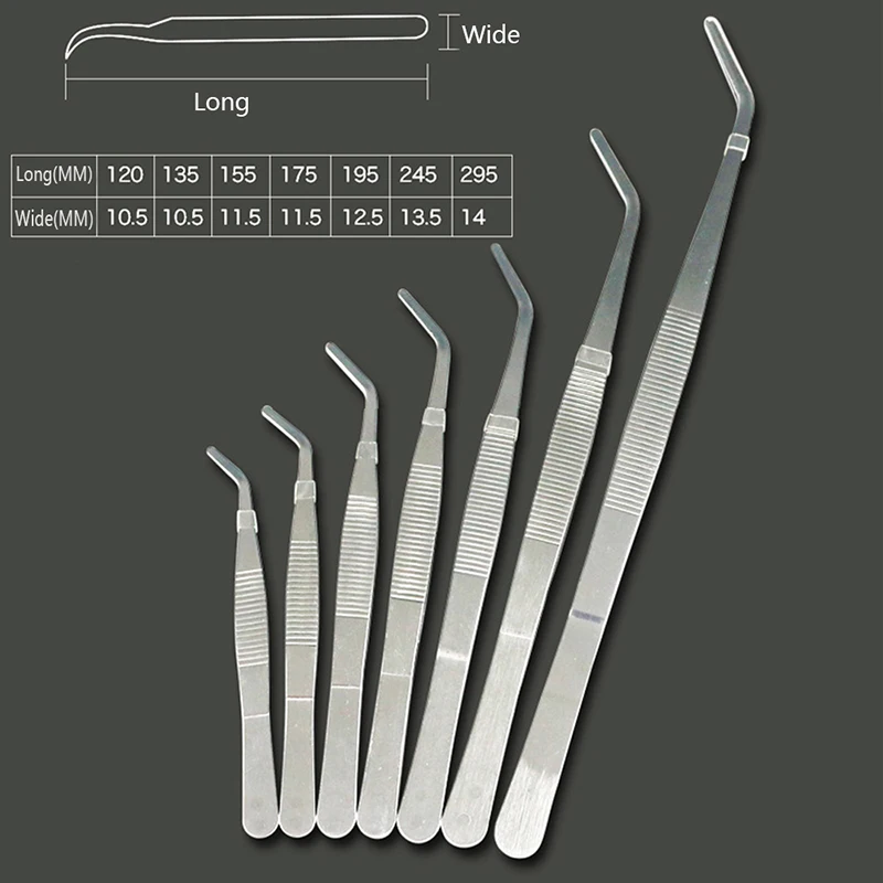 2 шт., качественный Пинцет из нержавеющей стали, набор антистатических пинцетов, набор наконечников, изогнутые прямые многофункциональные пинцеты, набор инструментов