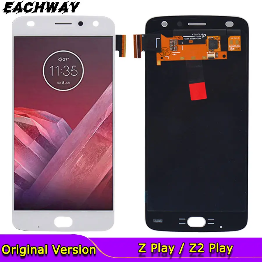 For Motorola Moto Z Play XT1635 XT1635-02 AMOLED LCD Display Touch Screen Digitizer Assembly Replacement Z2 LCDs | Мобильные