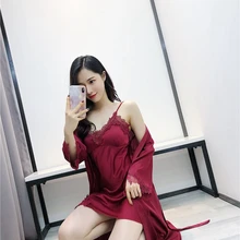 Комплект женских халатов; Ночная юбка на бретельках; ночная рубашка из двух предметов; соблазнительный модный домашний халат; пеньюар;