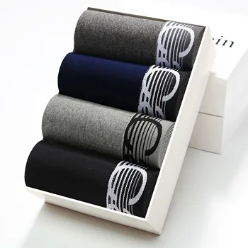 

4PCS/Lot 5XL 4XL Men's Boxer Underwear Cotton Boxers Man Breathable Panties Solid Shorts Brand Underpants Plus Size Solid color